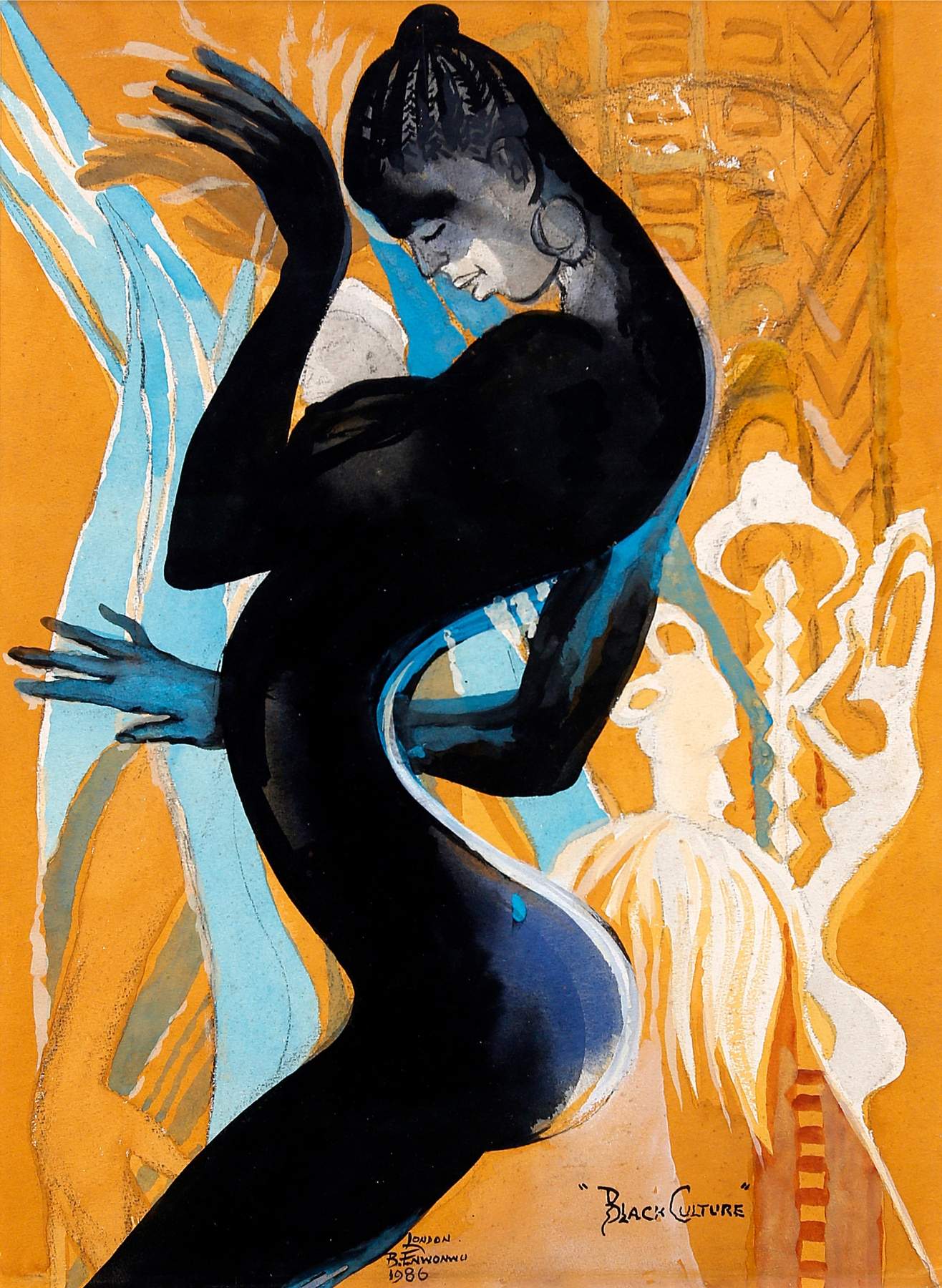 xx Benedict Enwonwu Black Culture 1986 Lent by Kavita Chellaram 2025 © The Ben Enwonwu Foundation, for Nigerian Modernism at Tate Modern