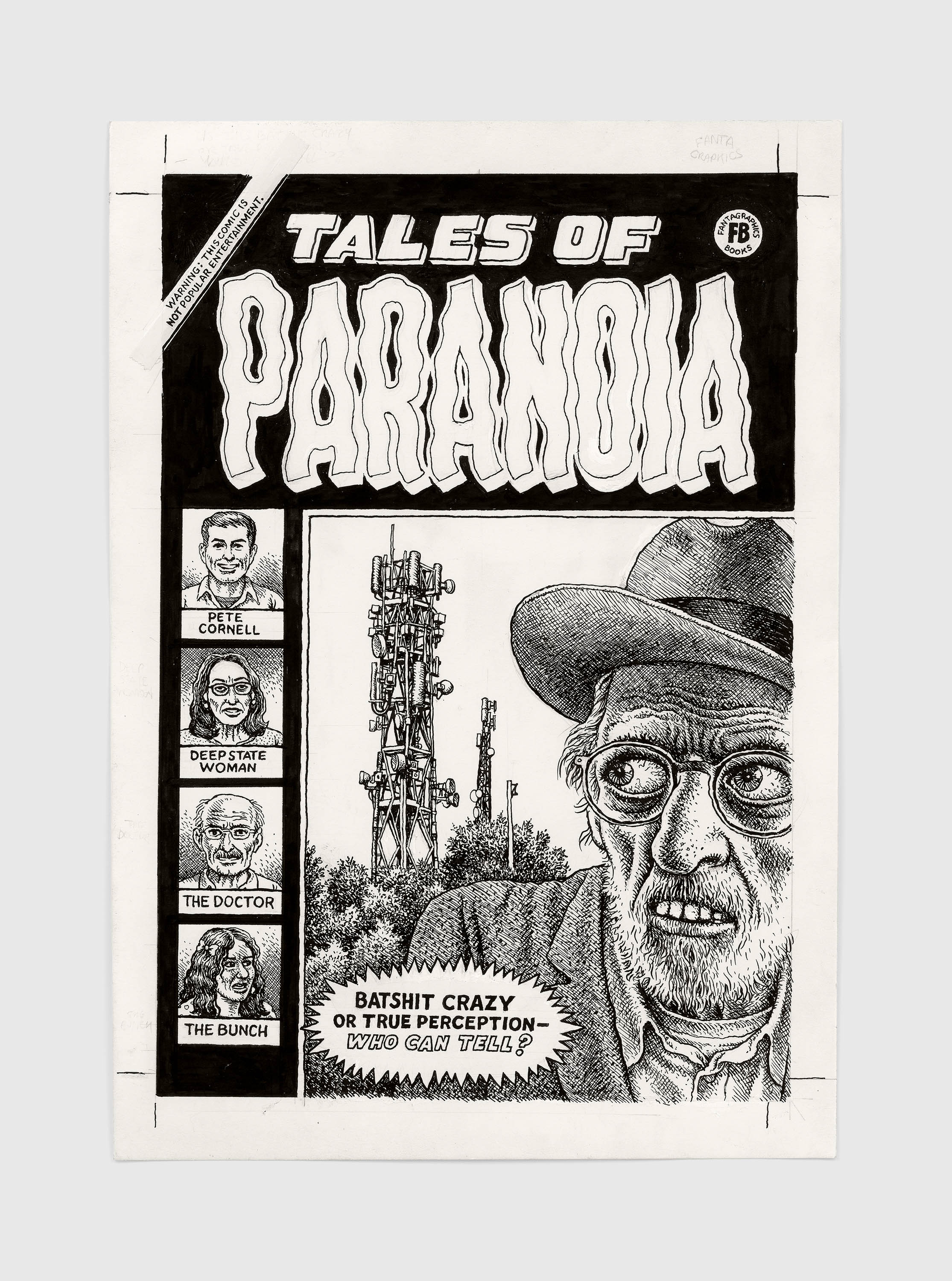 Crumb 2, R. Crumb, Cover: Tales of Paranoia, 2025 © Robert Crumb, 2025 Courtesy the artist, Paul Morris, and David Zwirner
