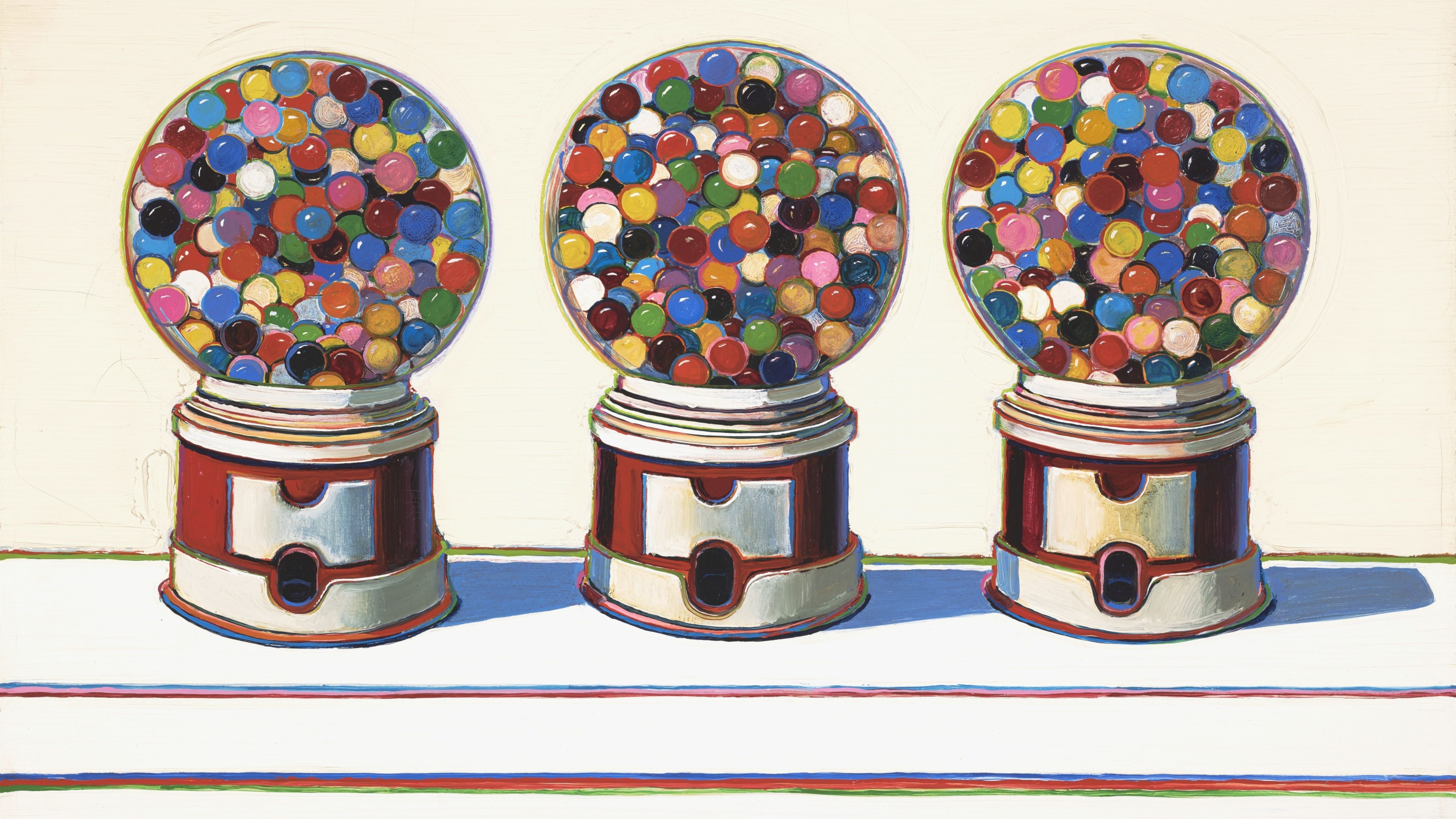 xx Wayne Thiebaud, Three Machines, 1963, at The Courtauld Gallery