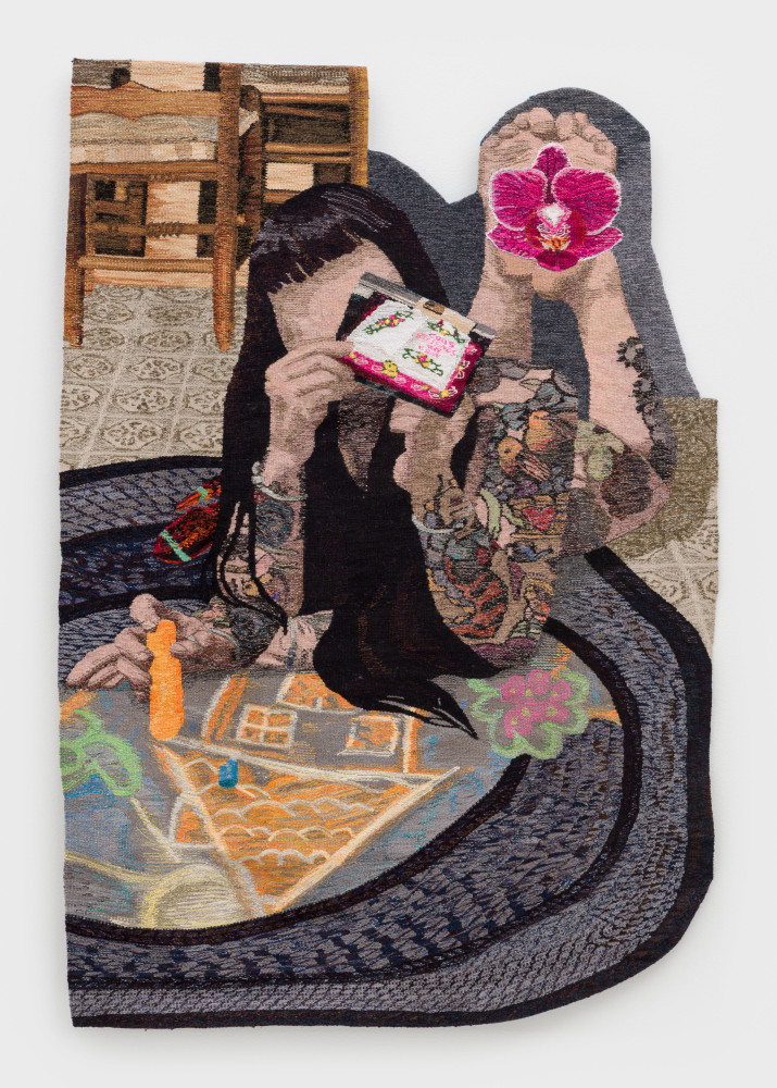 A Woven Version of How Life Looks Like a House For a Few Hours