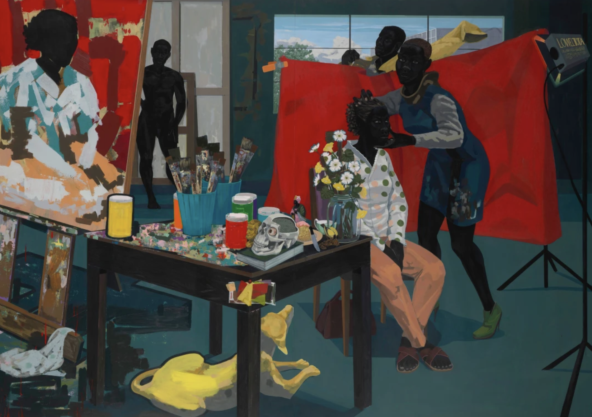 xx Kerry James Marshall Untitled (Studio), 2014, at Royal Academy, © Kerry James Marshall. Photo: Matthew Hollow. Image courtesy of the artist and David Zwirner, London